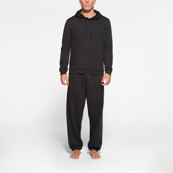 🖤SKIMS MEN’S LOUNGE FLEECE HOODIE IN WASHED ONYX L 2X - Picture 1 of 6